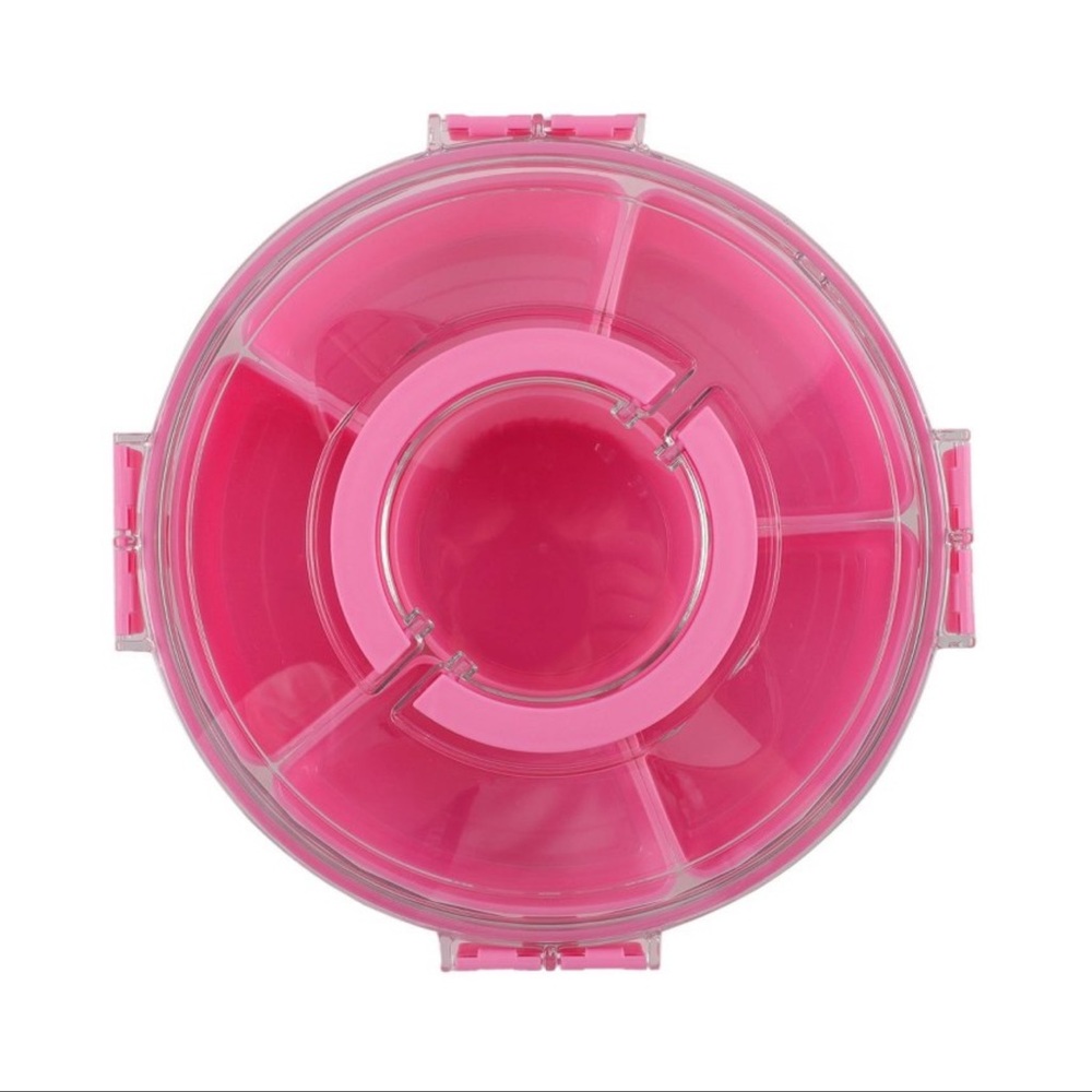 CWC Lazy Susan Snackel Box in Pink - Picture 3 of 11